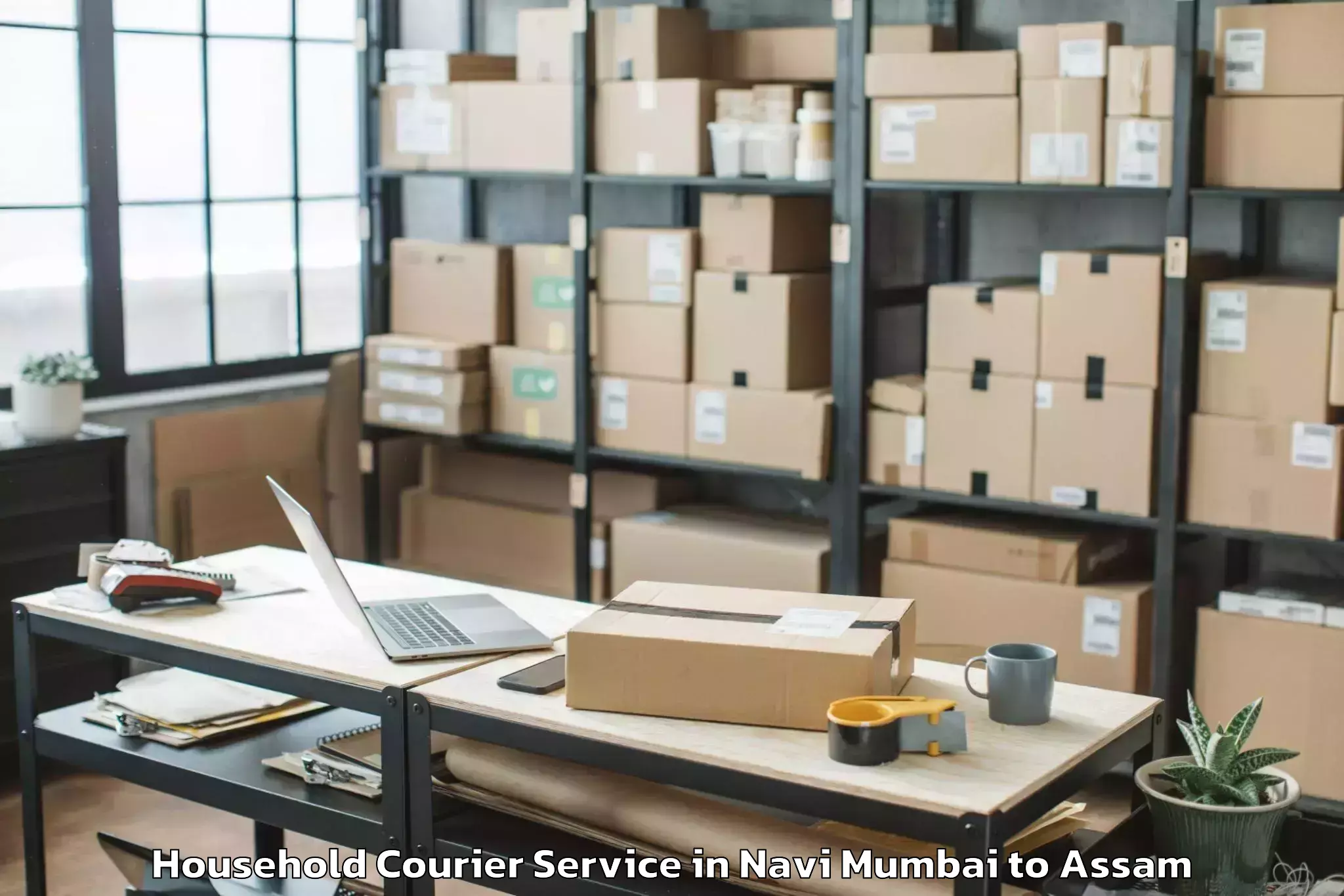 Top Navi Mumbai to Sibsagar Household Courier Available